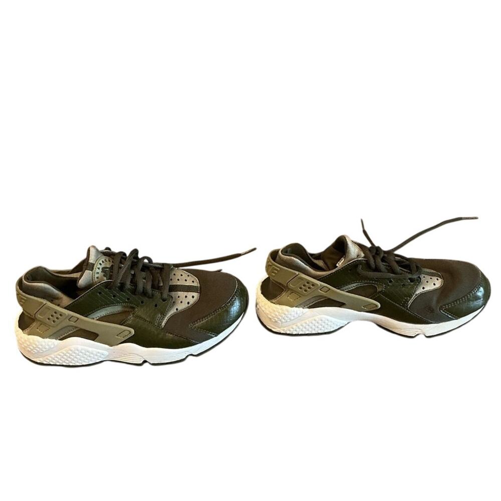 Nike Huarache Running Shoes US 7 EU 38 Olive Green Gym Running Sports Boys Girls - Picture 5 of 7